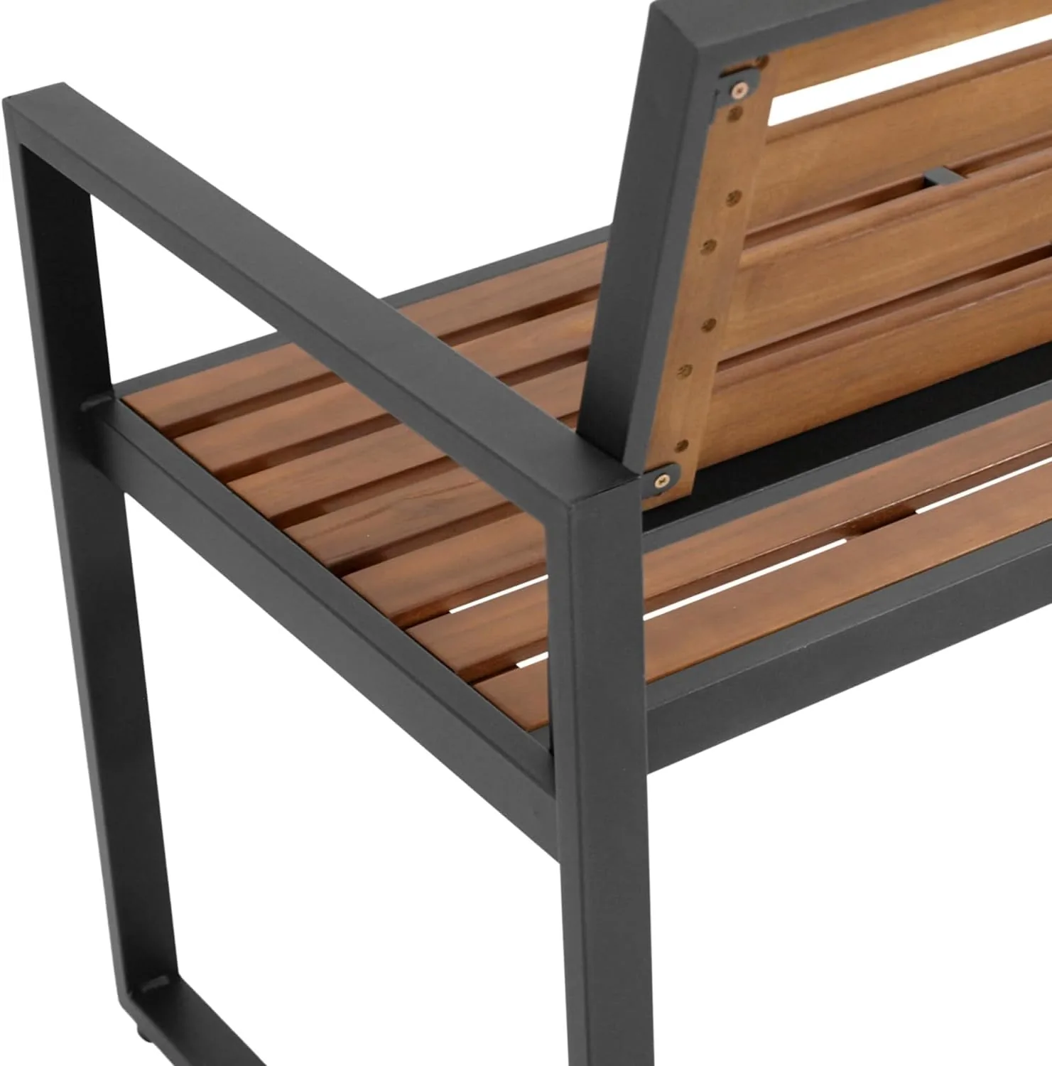 DEGAMO Gartenbank RAGUSA 2-sitzer, mit Rückenlehne, Gestell Metall anthrazit, Sitzfläche Akazie geölt, Outdoor — Ansicht 6