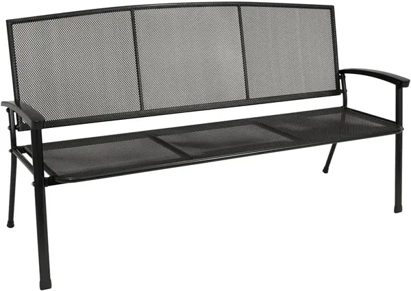 Gartenbank Rivo 3-Sitzer XL 171cm, Streckmetall eisengrau