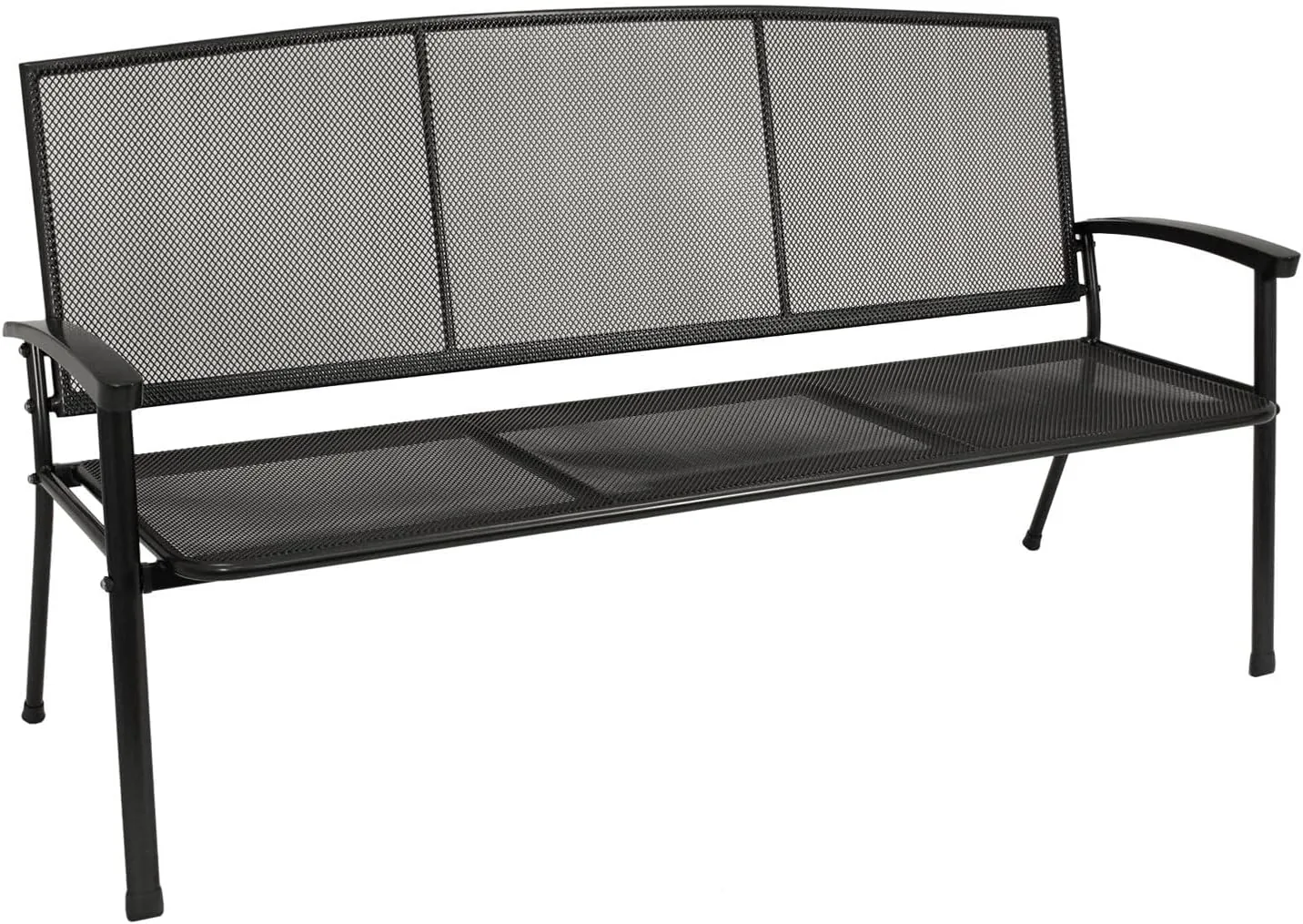 DEGAMO Gartenbank Rivo 3-Sitzer XL 171cm, Streckmetall eisengrau | Wetterfest beschichtet, Outdoor