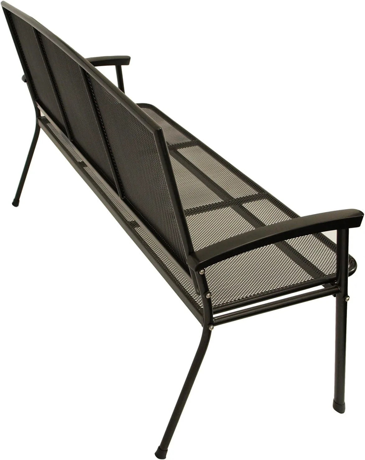 DEGAMO Gartenbank Rivo 3-Sitzer XL 171cm, Streckmetall eisengrau | Wetterfest beschichtet, Outdoor — Ansicht 4