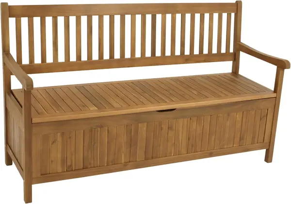 Gartenbank Truhenbank Benita 3-sitzer 150cm, Akazienholz…
