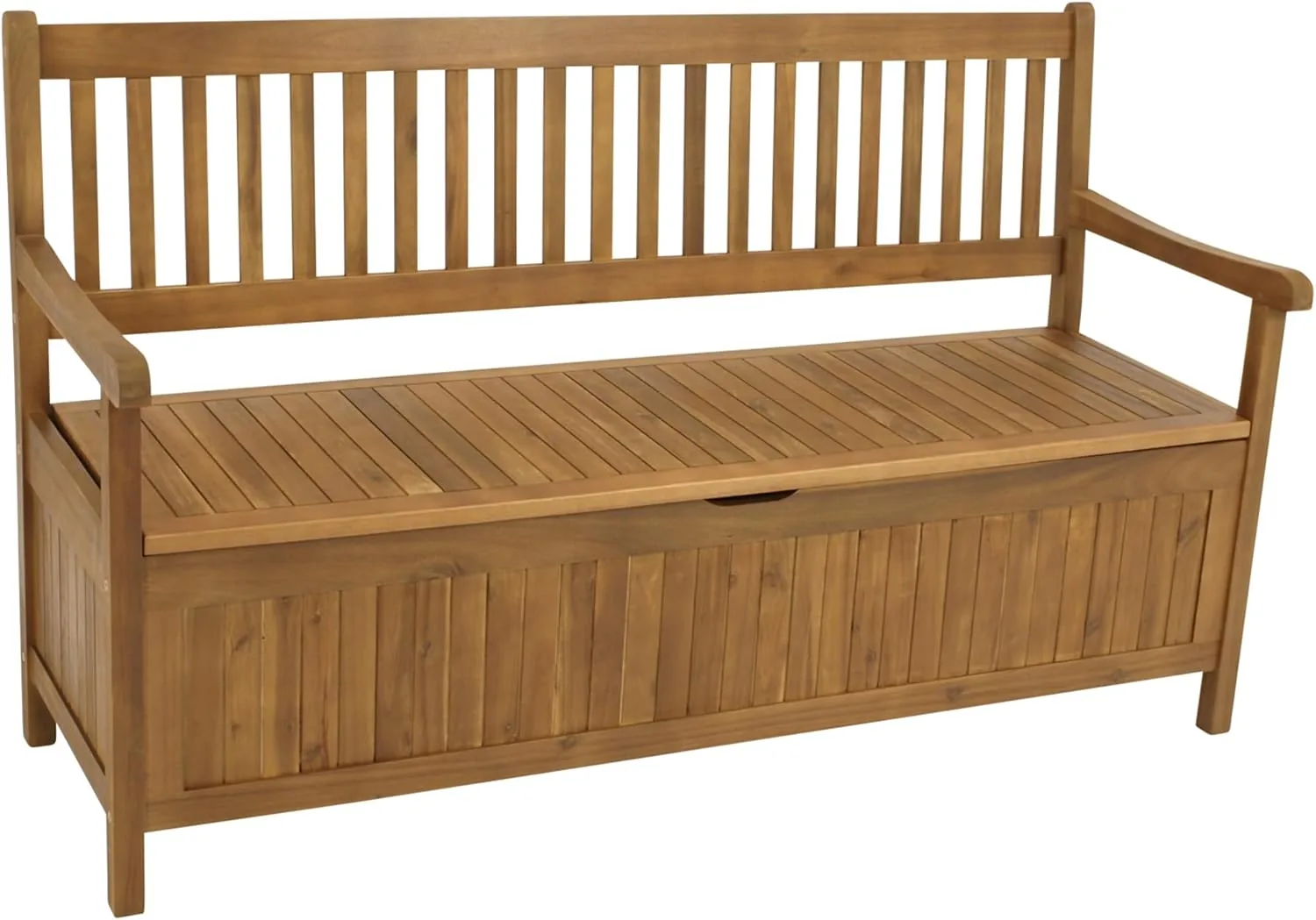 DEGAMO Gartenbank Truhenbank Benita 3-sitzer 150cm, Akazienholz braun geölt, Outdoor