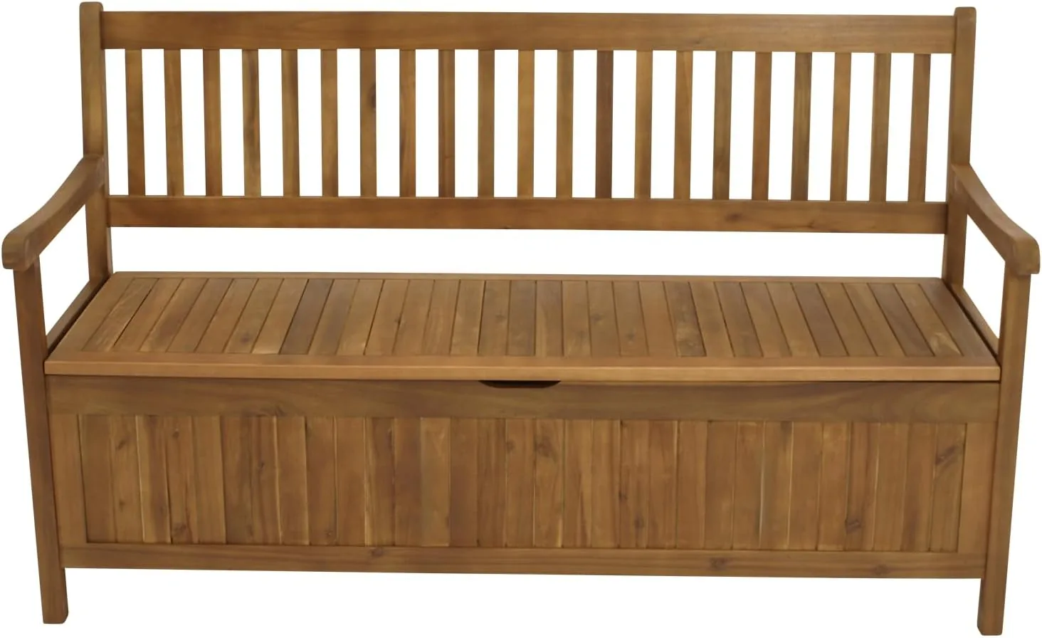 DEGAMO Gartenbank Truhenbank Benita 3-sitzer 150cm, Akazienholz braun geölt, Outdoor — Ansicht 3