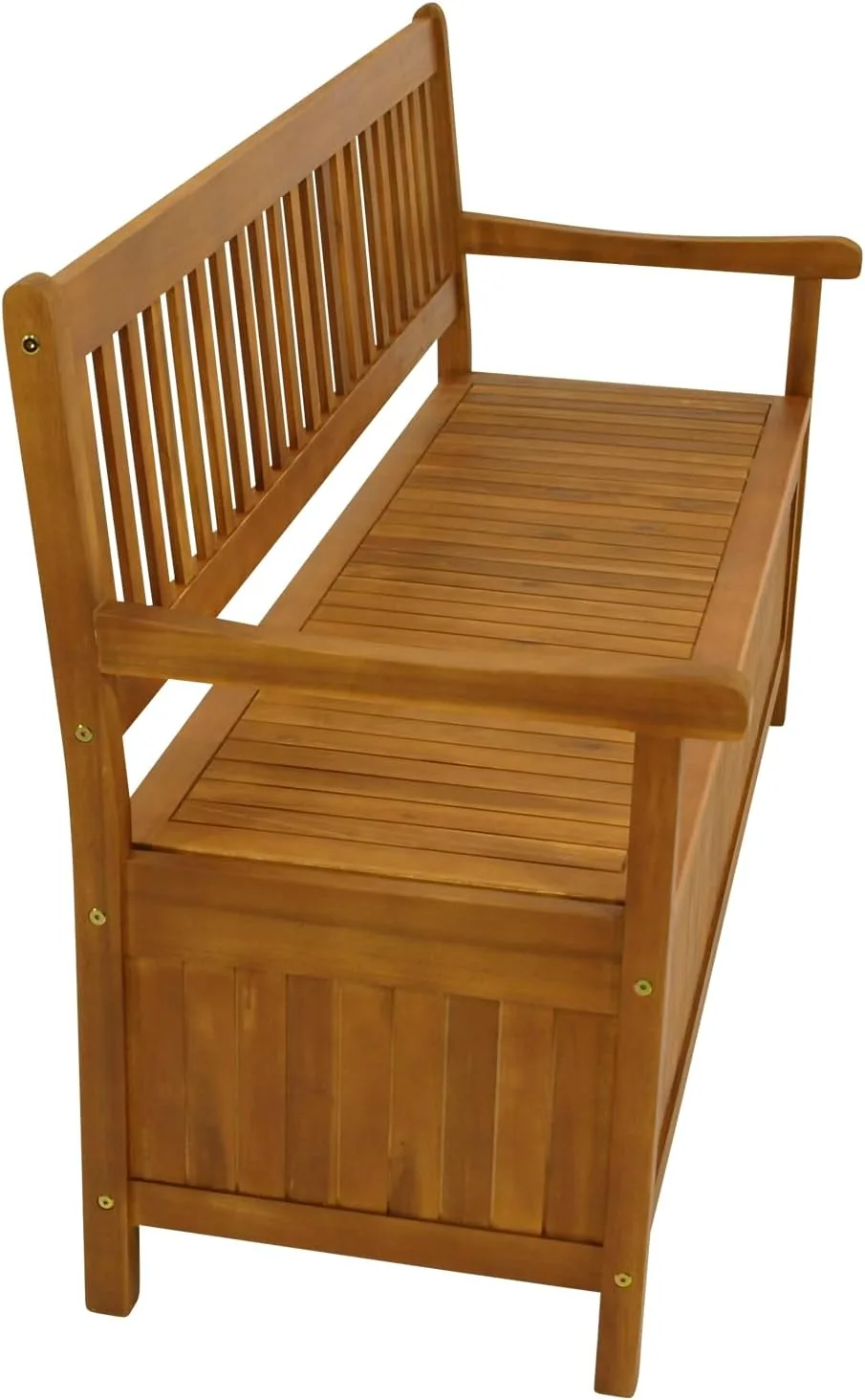 DEGAMO Gartenbank Truhenbank Benita 3-sitzer 150cm, Akazienholz braun geölt, Outdoor — Ansicht 4