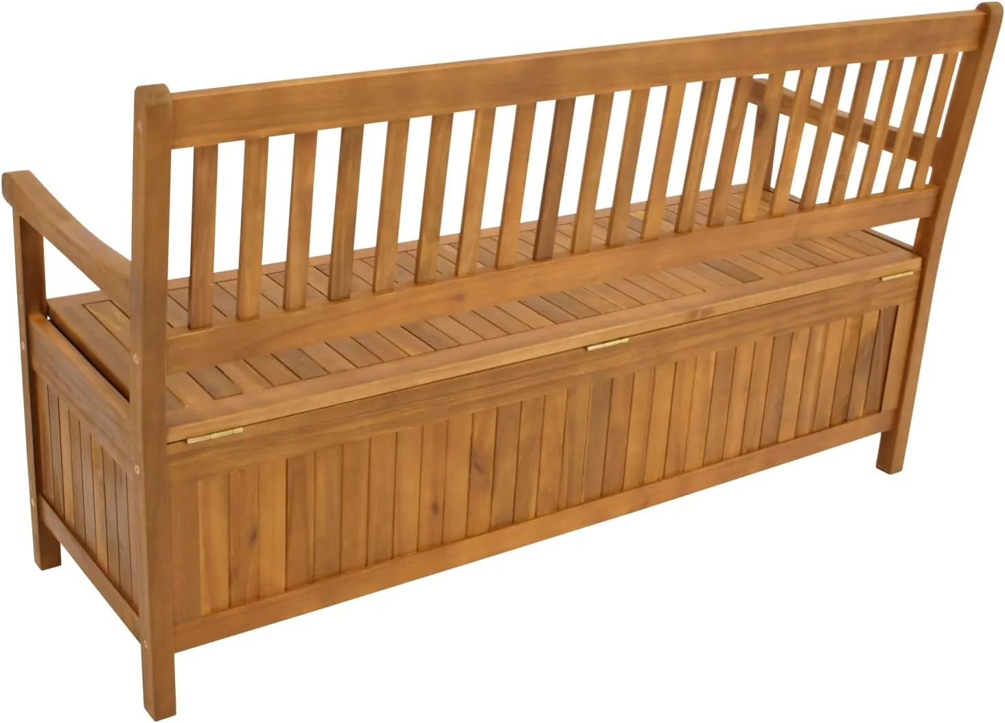 DEGAMO Gartenbank Truhenbank Benita 3-sitzer 150cm, Akazienholz braun geölt, Outdoor — Ansicht 5
