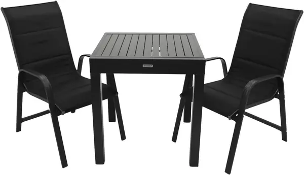 Gartengarnitur Alcudia 3-teilig, 2X Stapelsessel aus…