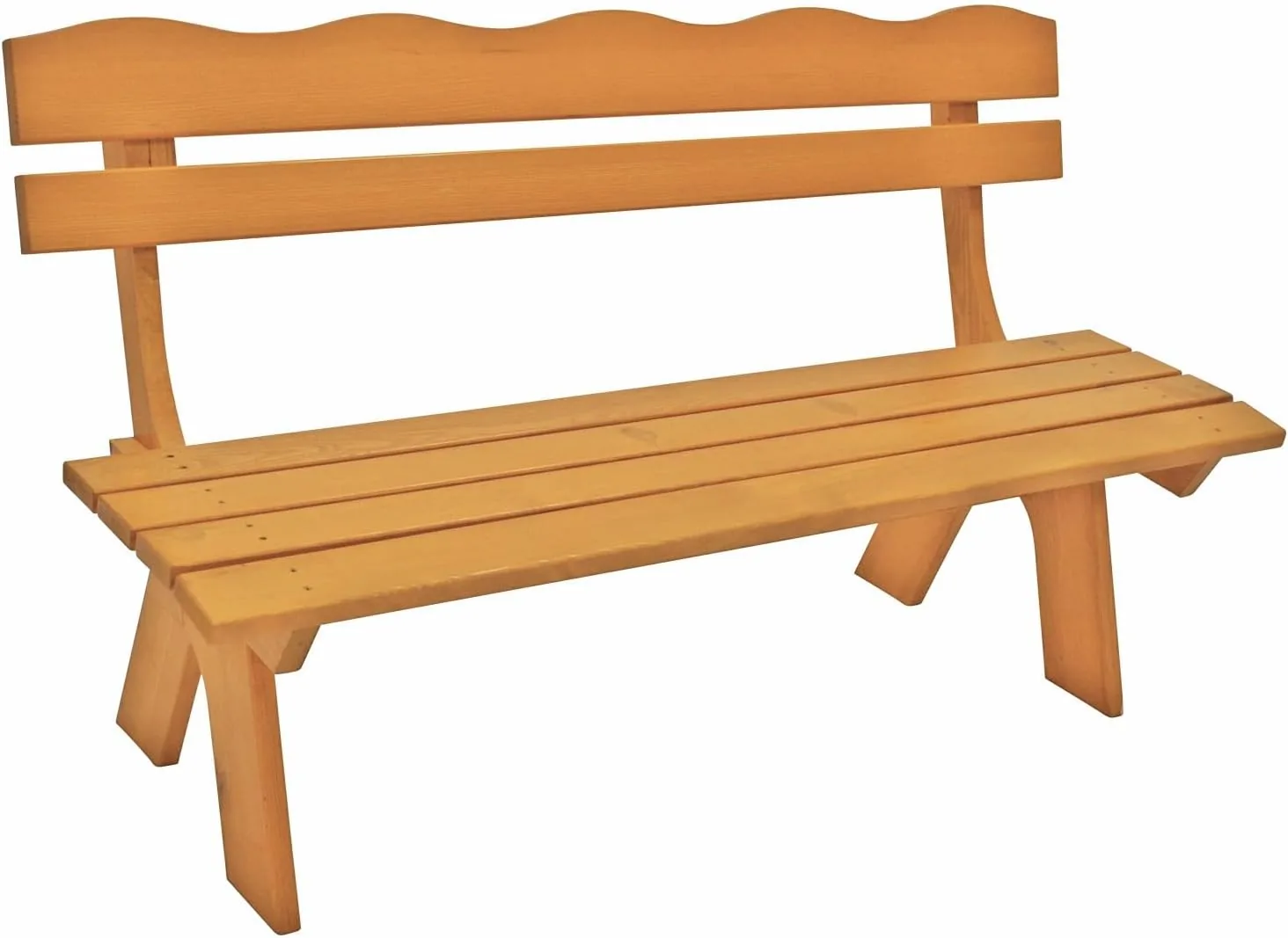 DEGAMO Gartengarnitur Freital 150cm 2-teilig, 1x Bank 150cm und 1x Tisch 72x150cm, Kiefer lackiert, Outdoor — Ansicht 2