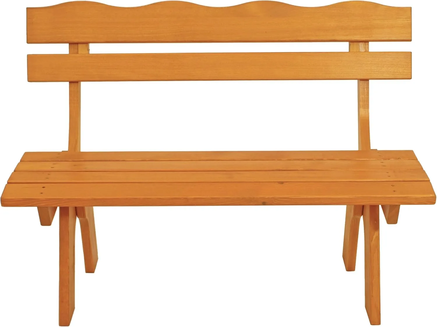 DEGAMO Gartengarnitur Freital 3-teilig 120cm, 2X Bank 120cm und 1x Tisch 72x120cm, Kiefer hell lackiert, Outdoor — Ansicht 3