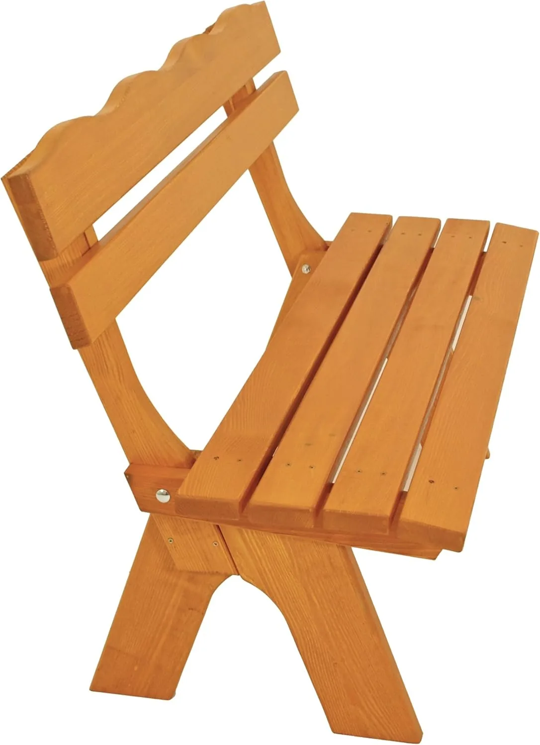 DEGAMO Gartengarnitur Freital 3-teilig 120cm, 2X Bank 120cm und 1x Tisch 72x120cm, Kiefer hell lackiert, Outdoor — Ansicht 4