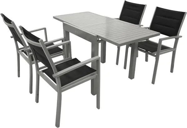 Gartengarnitur Tirana 5-teilig, 4X Gartensessel aus…