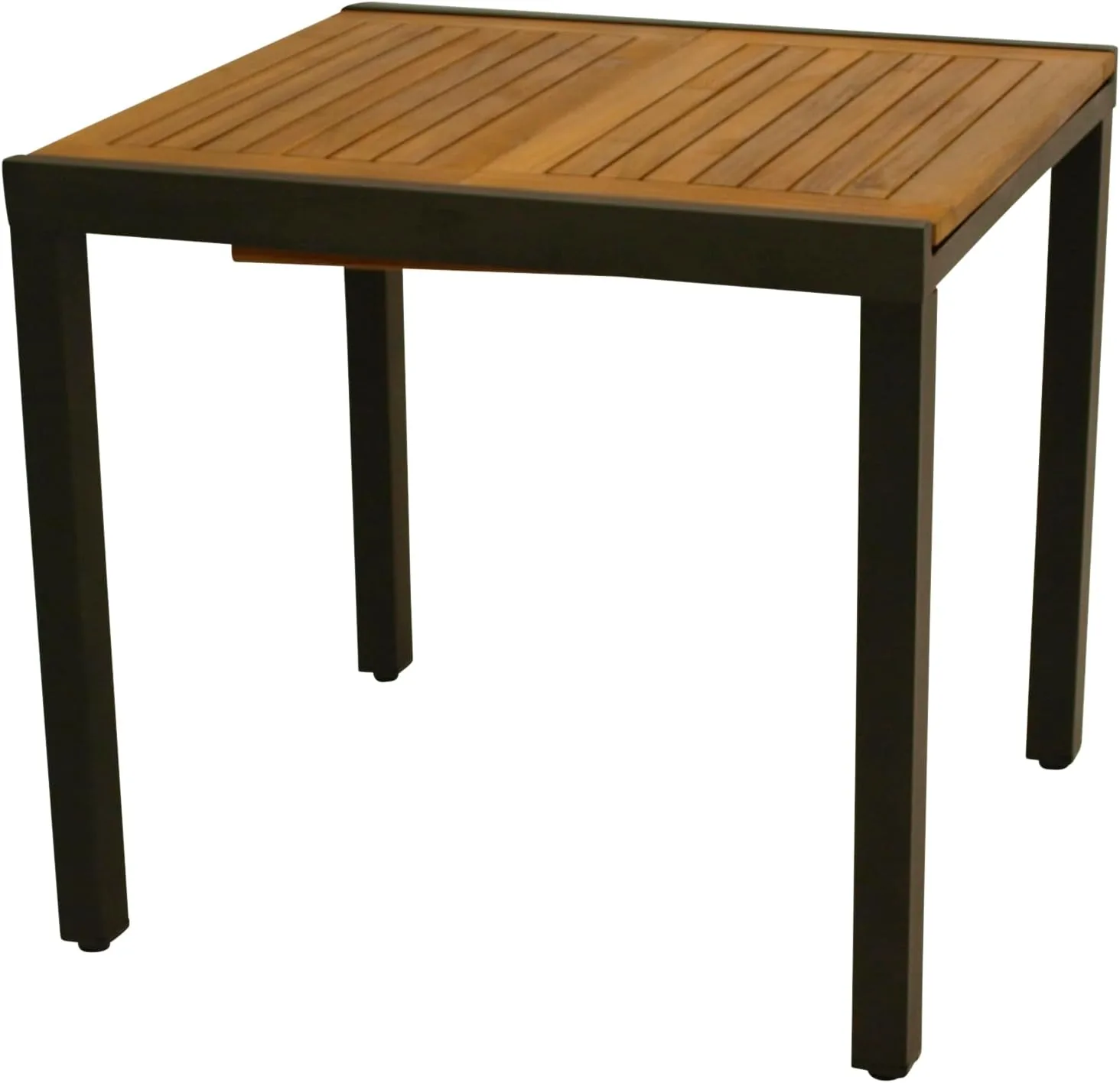DEGAMO Gartengarnitur Vicenza 5-teilig, 4X Hochlehner Klappsessel anthrazit und 1x Ausziehtisch Aluminium mit Tischplatte Akazie 80/120x70cm, Outdoor — Ansicht 3