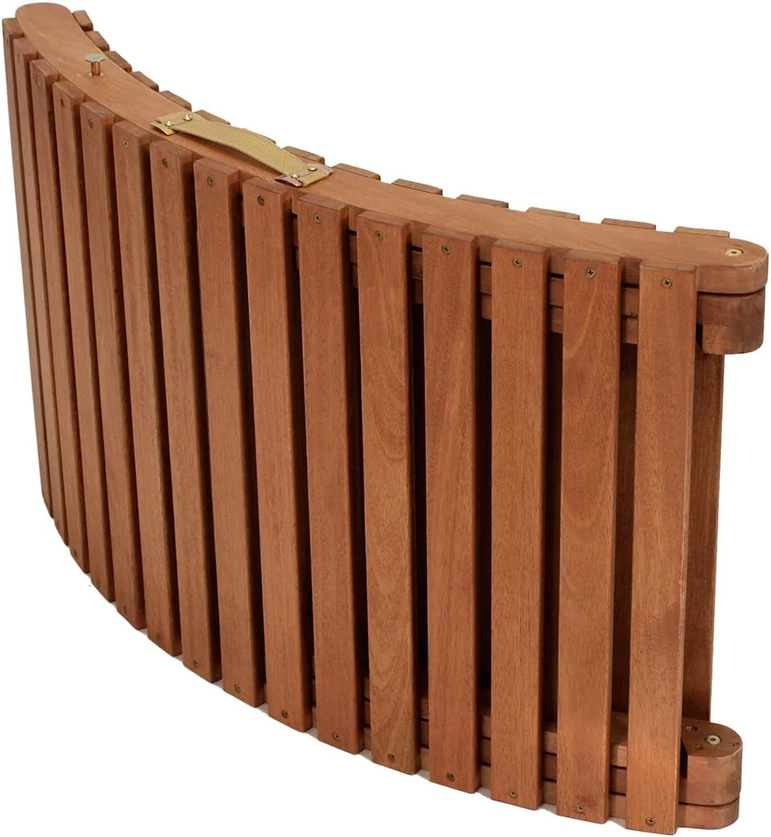 DEGAMO Gartenliege Panama zum Klappen, Maße 184x55cm, Holz Akazie braun geölt, mit Kopfstütze und Polsterauflage in rot, Outdoor — Ansicht 4