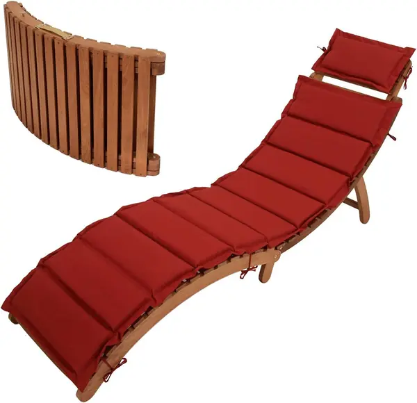 Gartenliege Panama zum Klappen, Maße 184x55cm, Holz…