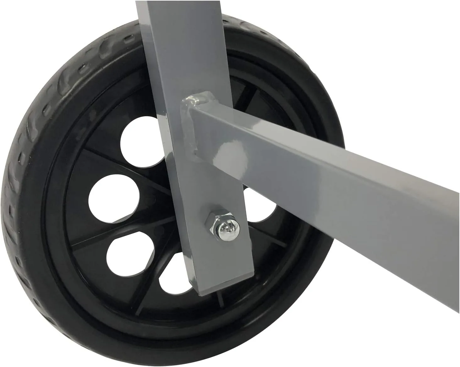 DEGAMO Gartenliege Rollenliege Ostia 200cm, Aluminium Silbergrau + Kunstgewebe schwarz wetterfest, Rückenteil 5-Fach verstellbar, Outdoor — Ansicht 4