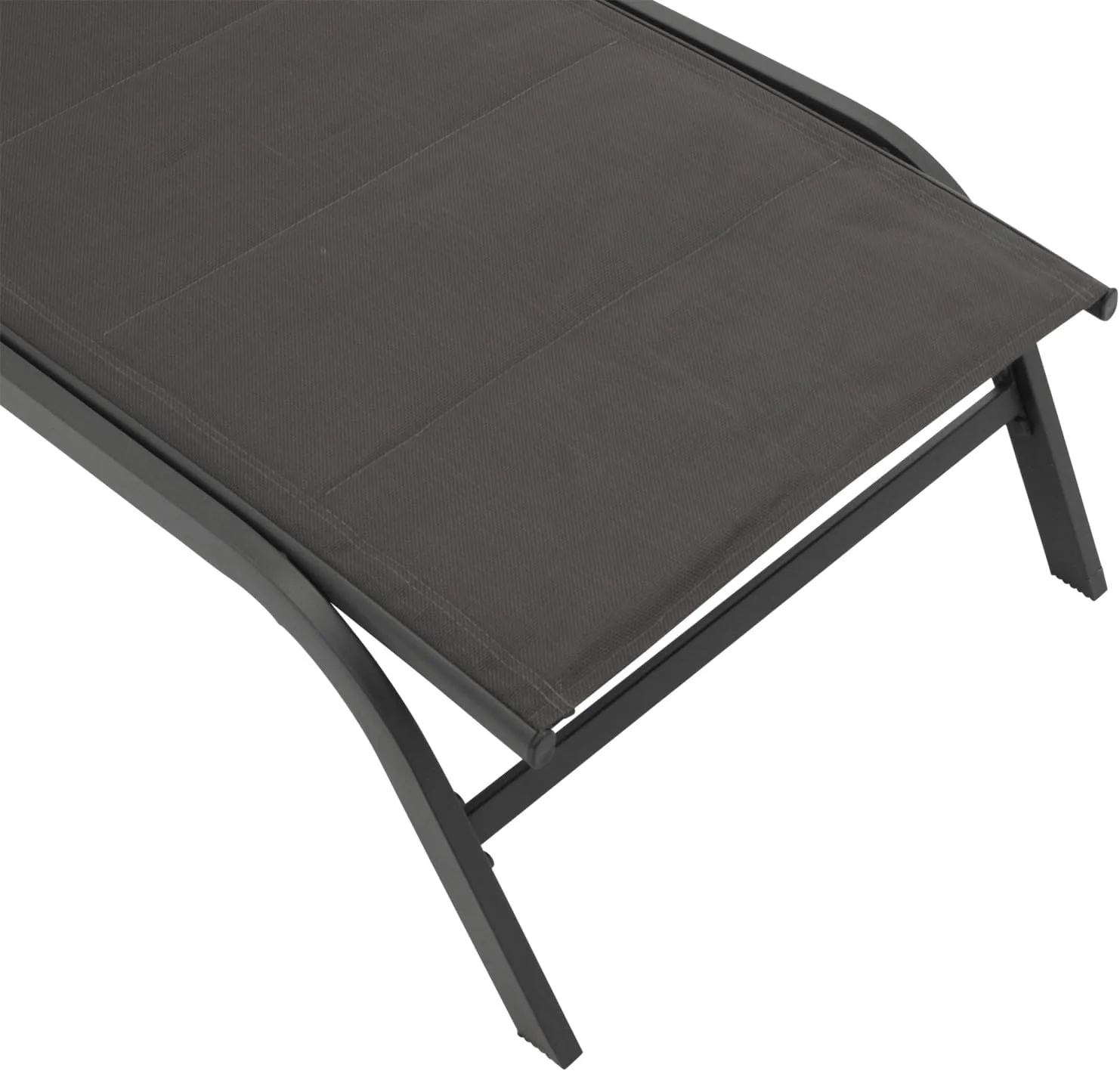 DEGAMO Gartenliege Rollenliege Riva, Stahlgestell grau, Liegefläche Kunstgewebe gepolstert grau, verstellbar, Outdoor — Ansicht 5