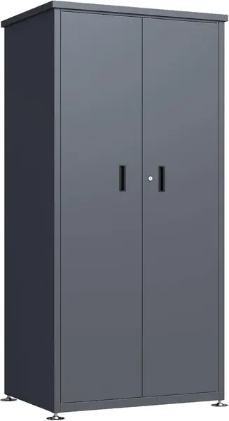 Gartenschrank LÜBECK aus Stahl 90x187cm, verzinkt +…