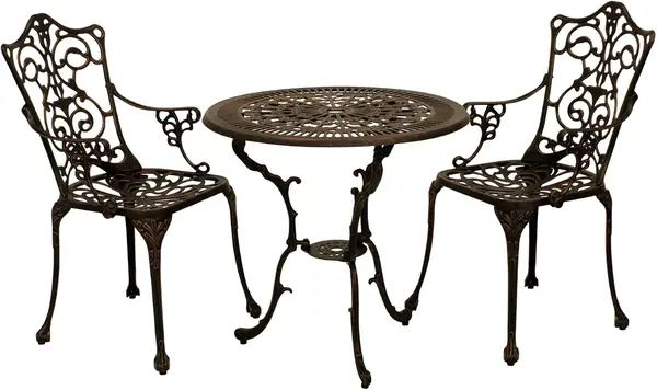 Gartenset Bistroset Lugano in Jugendstil Optik 3-teilig…