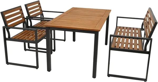 Gartenset Garnitur RAGUSA 4-teilig (2X Sessel, 1x Bank…