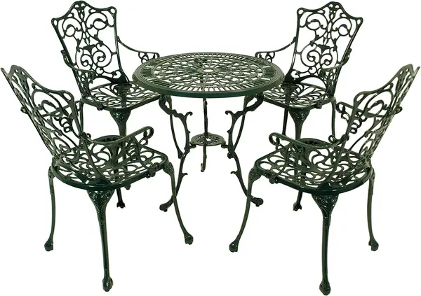 Gartenset Jugendstil in Nostalgie Optik 5-teilig, Aluguss…