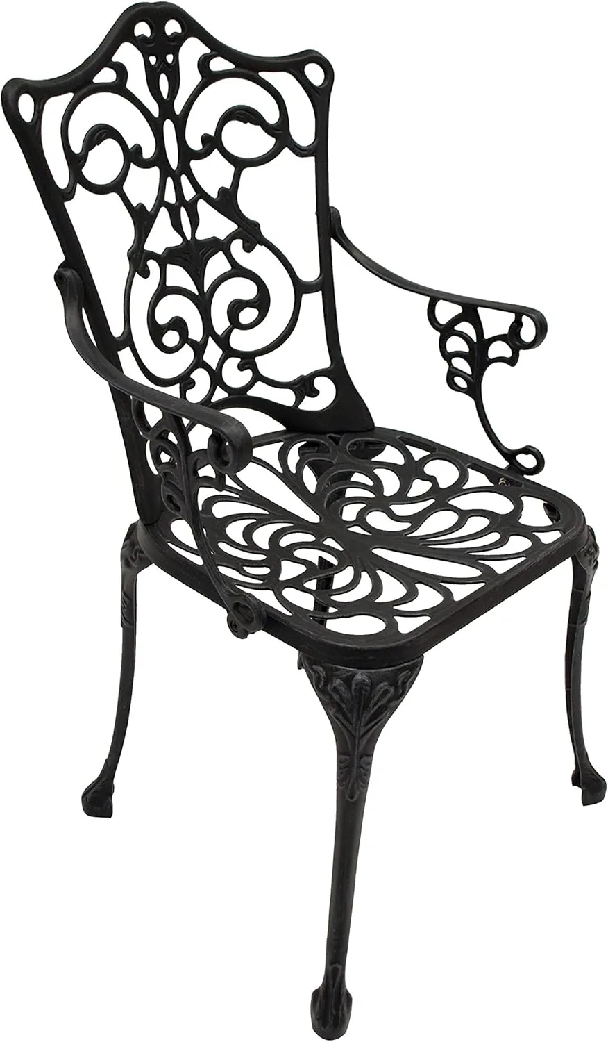 DEGAMO Gartenset Lugano in Jugendstil Optik 5-teilig, Aluguss grau - antik, wetterfest, Outdoor — Ansicht 2