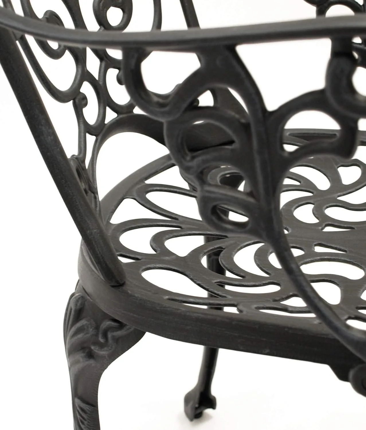 DEGAMO Gartenset Lugano in Jugendstil Optik 5-teilig, Aluguss grau - antik, wetterfest, Outdoor — Ansicht 5