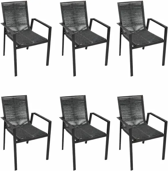 Gartenstuhl Stapelsessel RODEZ, Aluminium anthrazitfarben…
