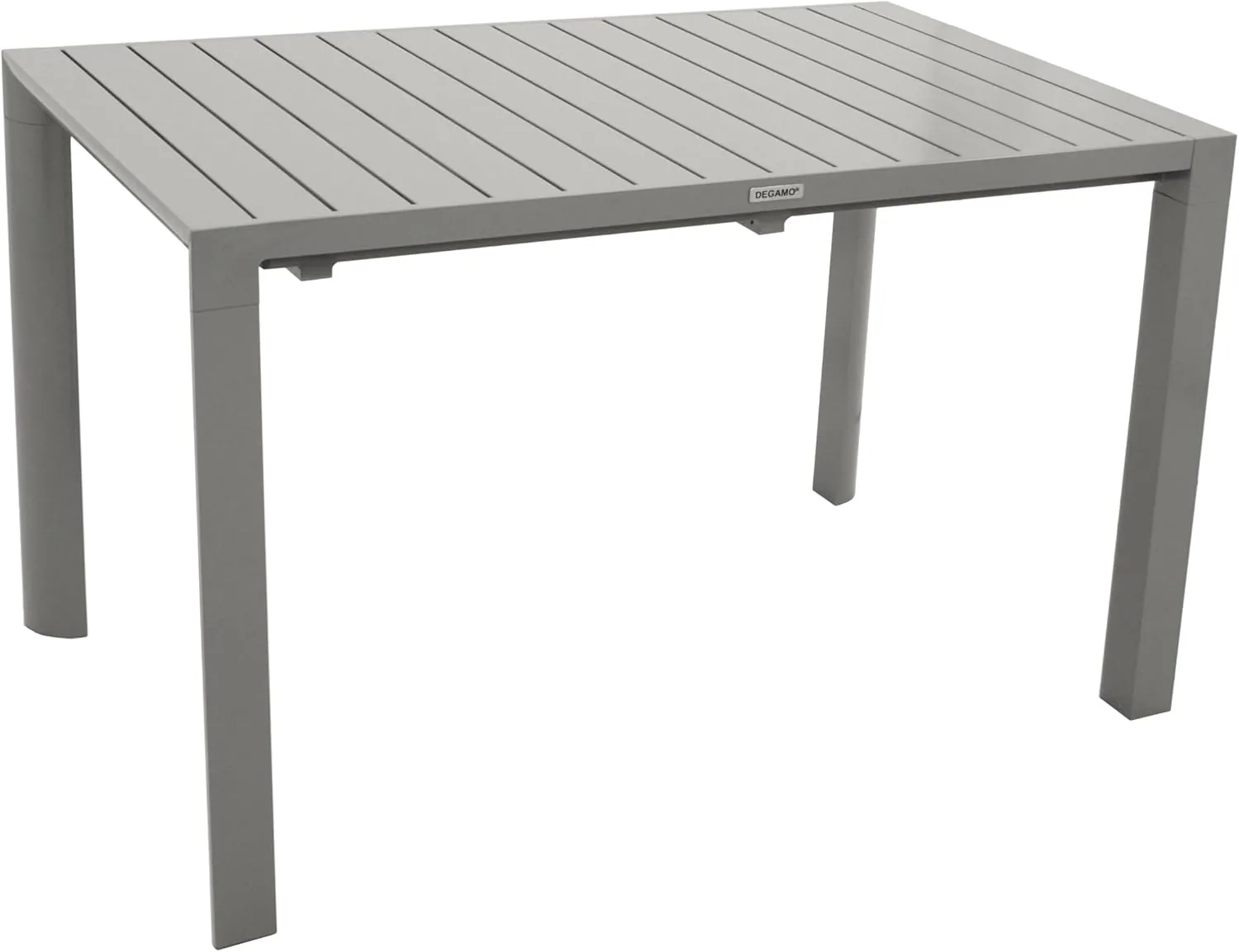 DEGAMO Gartentisch Ausziehtisch BAGO 120/162x70cm, Aluminium Silbergrau, Outdoor wetterfest — Ansicht 4