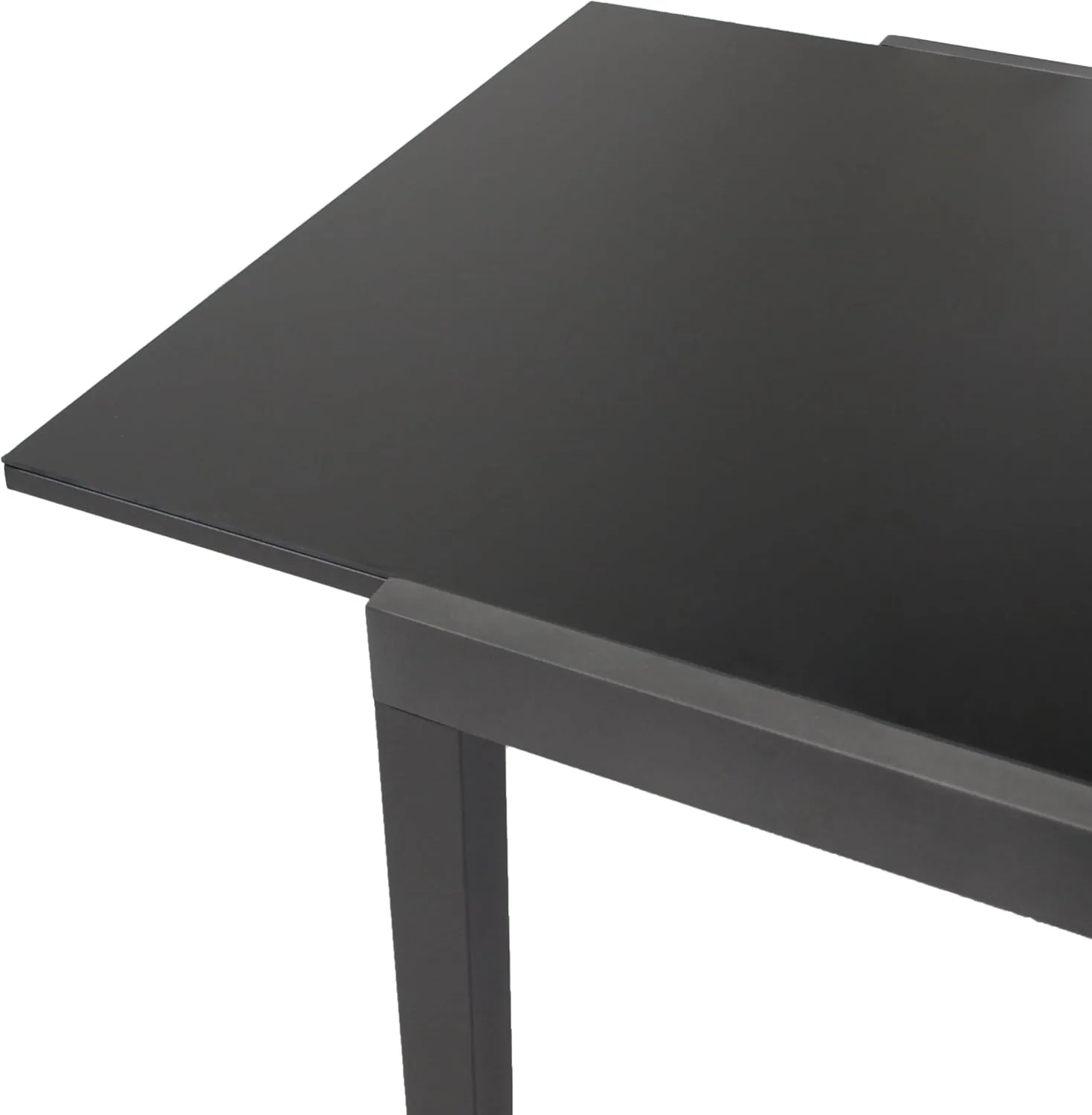 DEGAMO Gartentisch Ausziehtisch ELBA XXL, 200/300x110cm, Aluminium anthrazit + Glas schwarz, Outdoor — Ansicht 5