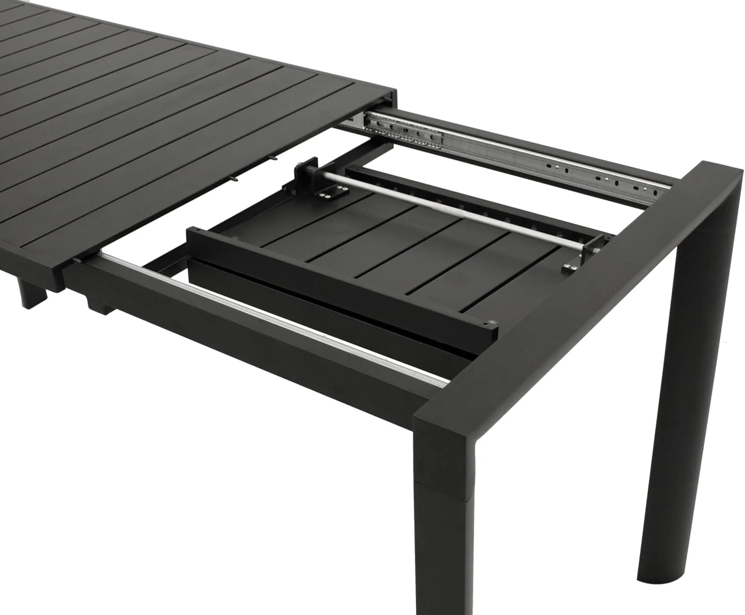 DEGAMO Gartentisch Ausziehtisch Lagos 120/162x70cm, Aluminium anthrazit, Outdoor wetterfest — Ansicht 5