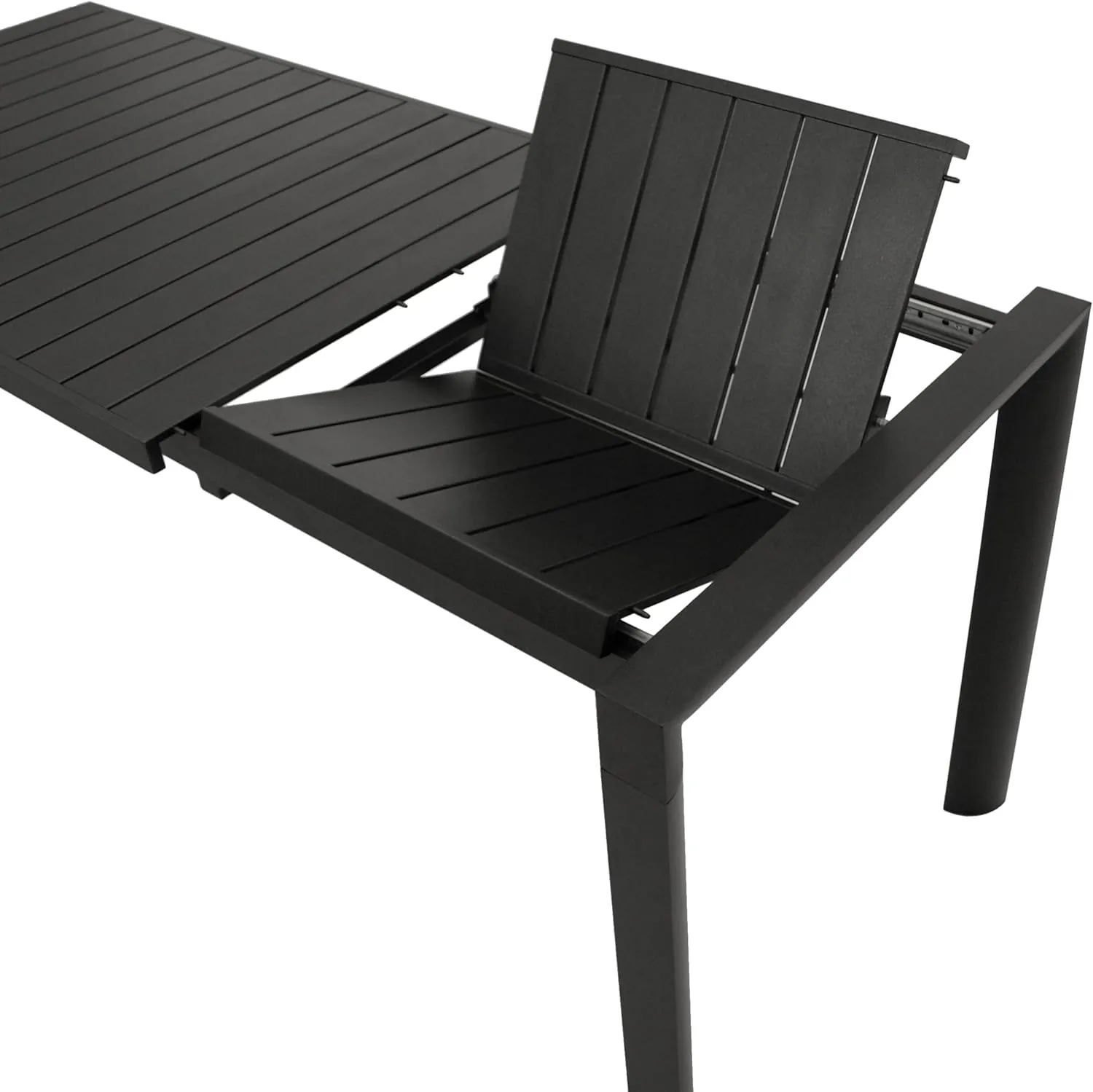 DEGAMO Gartentisch Ausziehtisch Lagos 120/162x70cm, Aluminium anthrazit, Outdoor wetterfest — Ansicht 6