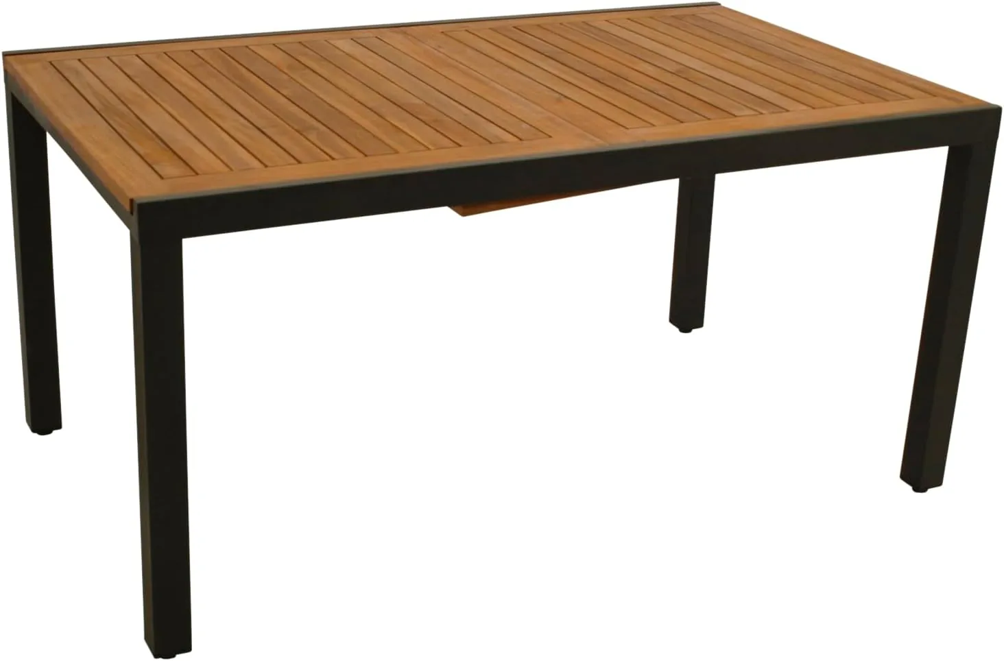 DEGAMO Gartentisch Ausziehtisch Milos 150/200x90cm, Aluminium anthrazit + Akazienholz geölt, Outdoor, FSC®-Zertifiziert — Ansicht 4