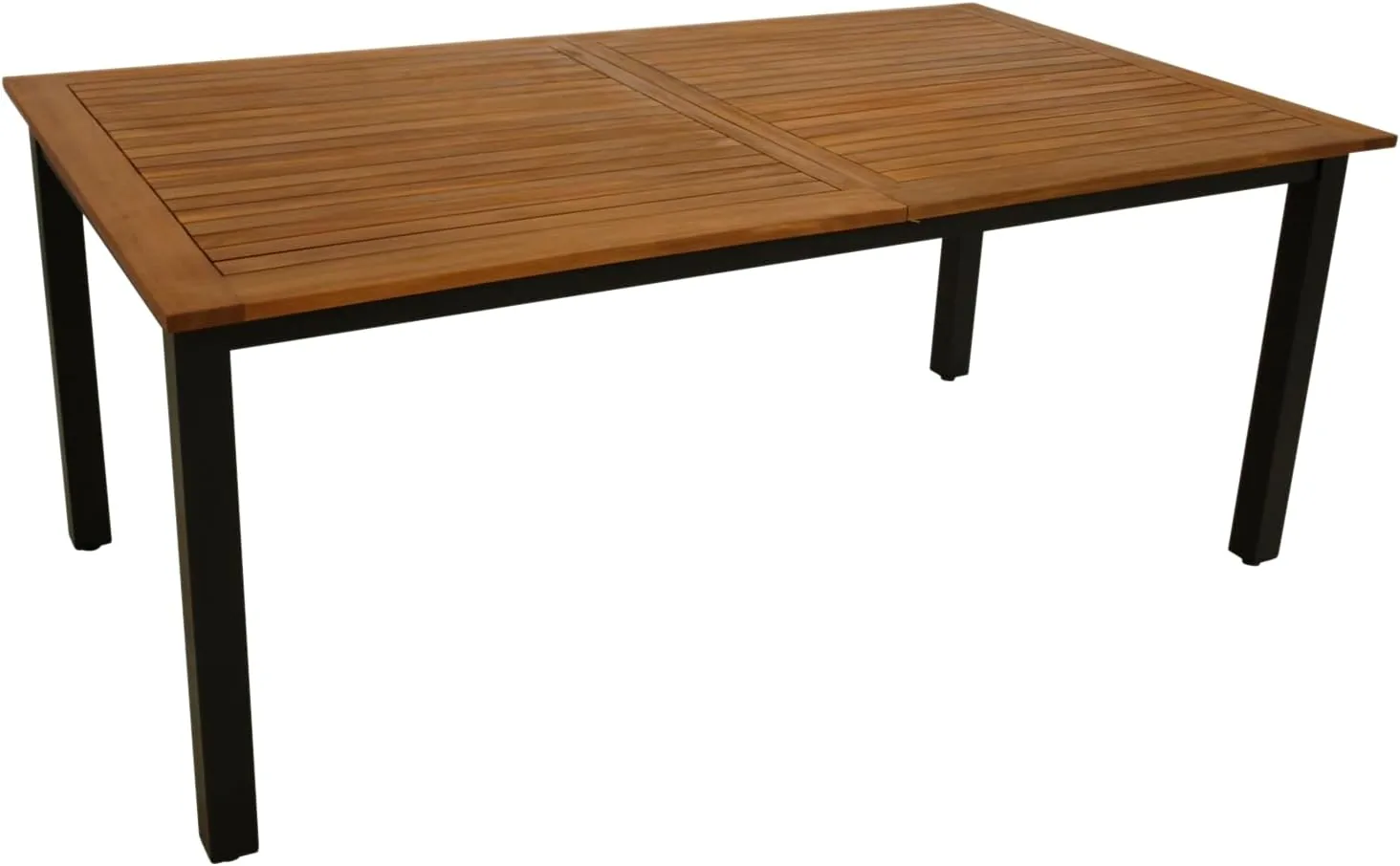 DEGAMO Gartentisch Ausziehtisch SARONNO 180/240x100cm, Aluminium anthrazit + Akazienholz geölt, Outdoor, FSC®-Zertifiziert — Ansicht 4