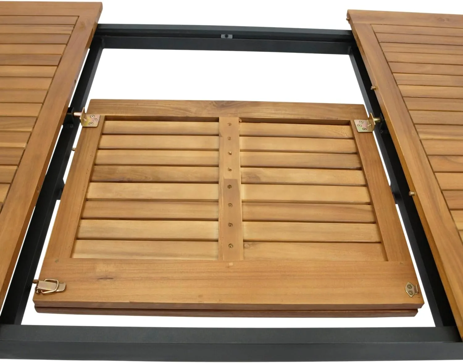 DEGAMO Gartentisch Ausziehtisch SARONNO 180/240x100cm, Aluminium anthrazit + Akazienholz geölt, Outdoor, FSC®-Zertifiziert — Ansicht 6