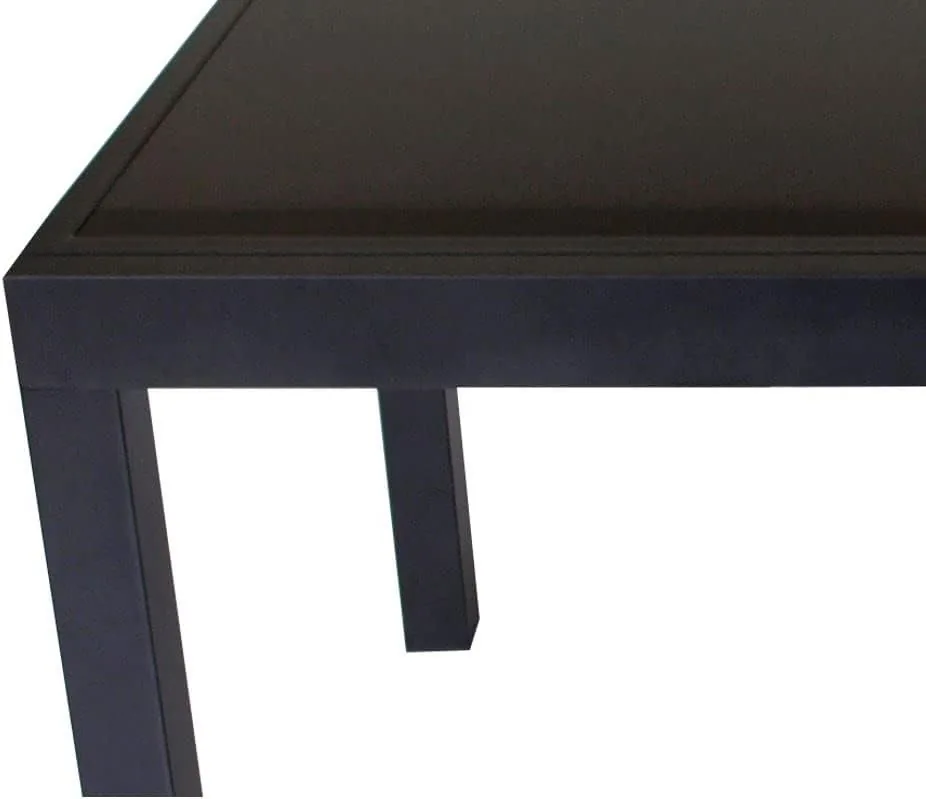 DEGAMO Gartentisch Ausziehtisch Torino 150/210x90cm, Aluminium anthrazit + Glas schwarz, Outdoor — Ansicht 4