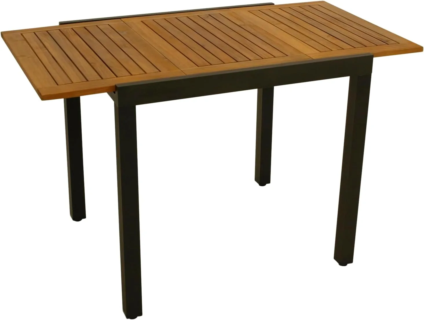DEGAMO Gartentisch Balkontisch Vicenza aus Akazienholz und Aluminium, Ausziehbar 80/120x70cm, Anthrazit, FSC-Zertifiziert — Ansicht 3
