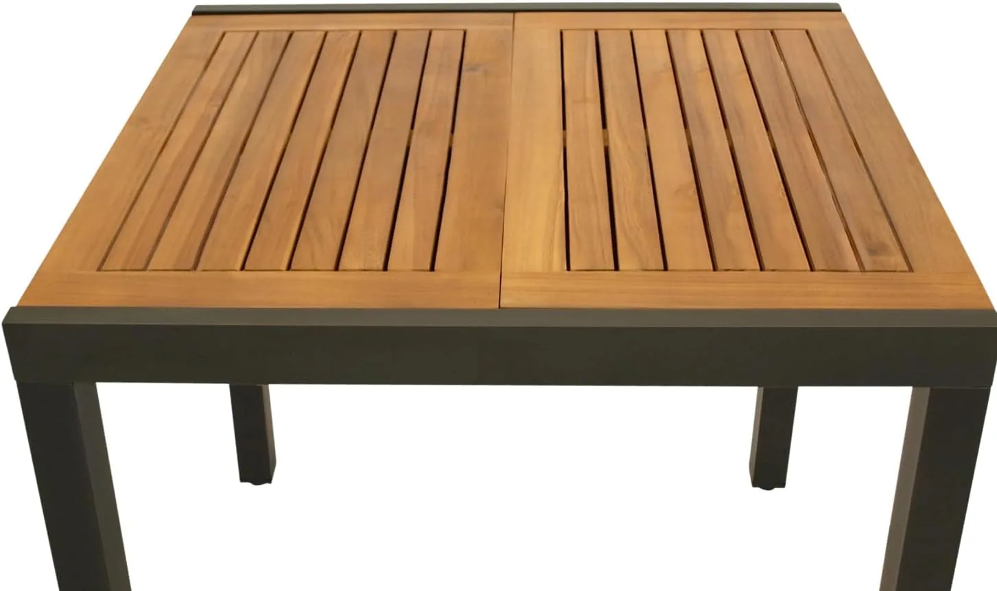 DEGAMO Gartentisch Balkontisch Vicenza aus Akazienholz und Aluminium, Ausziehbar 80/120x70cm, Anthrazit, FSC-Zertifiziert — Ansicht 6