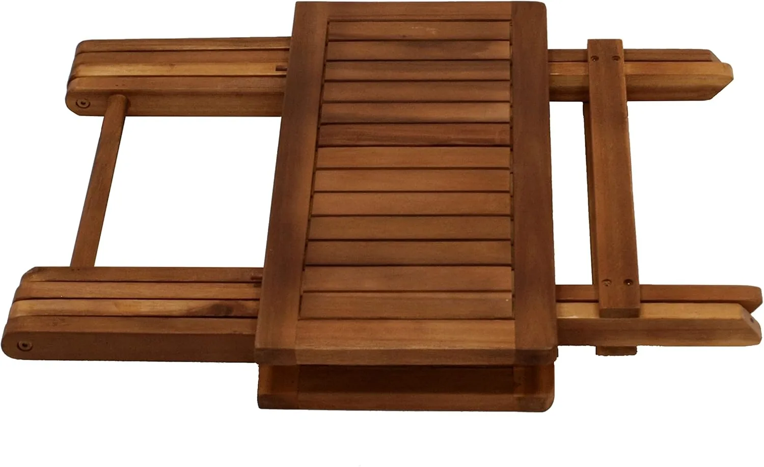 DEGAMO Gartentisch Beistelltisch Florencia 50x50cm, Höhe 50,5cm, mit Klappfunktion, Akazie Holz geölt — Ansicht 4