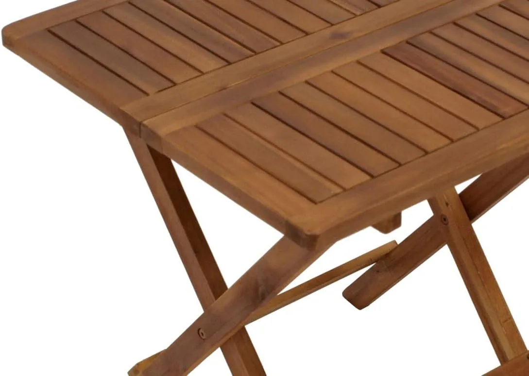DEGAMO Gartentisch Beistelltisch Florencia 50x50cm, Höhe 50,5cm, mit Klappfunktion, Akazie Holz geölt — Ansicht 5