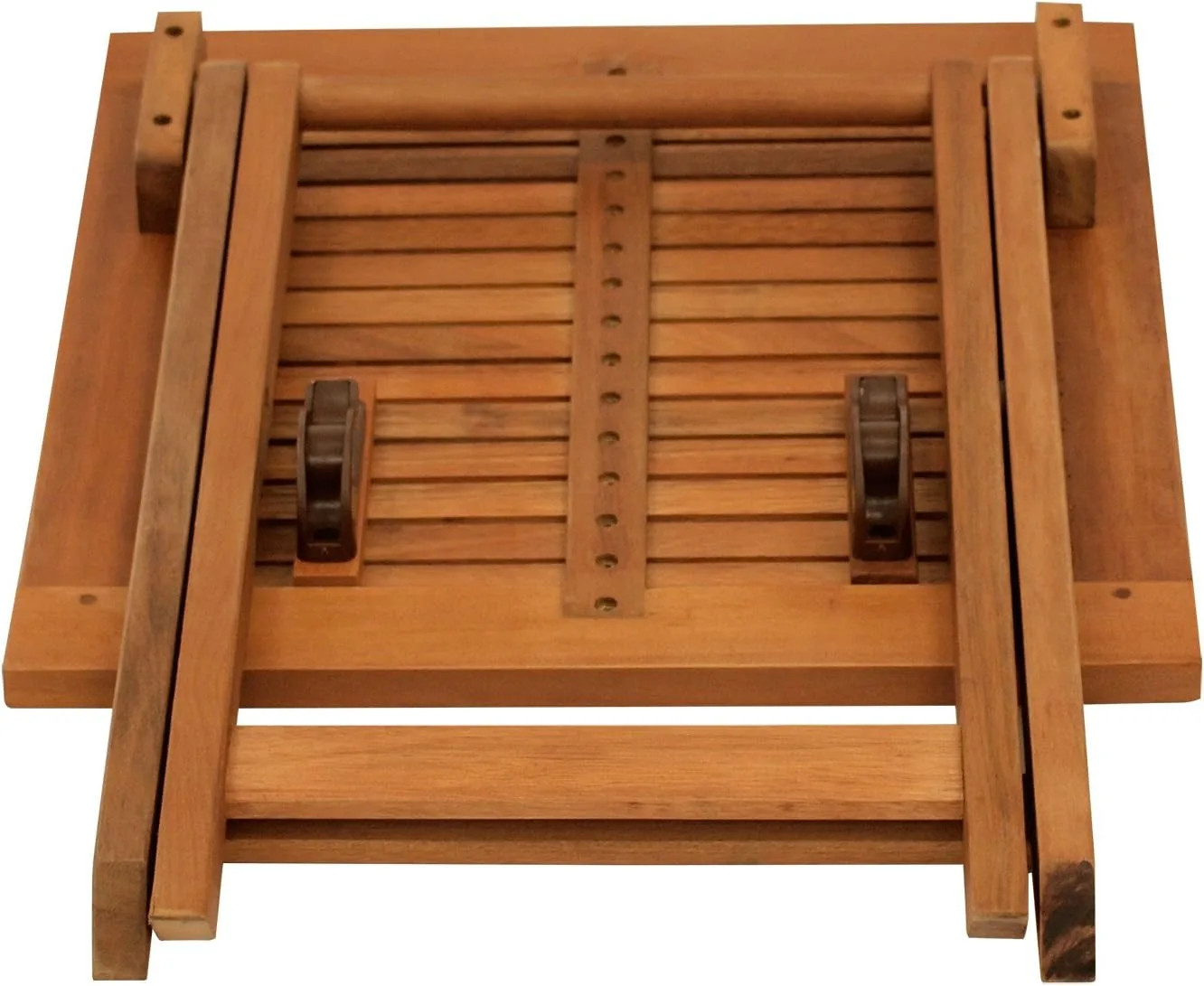DEGAMO Gartentisch Beistelltisch Java 45x45cm klappbar, Akazie braun geölt, FSC®-Zertifiziert, klappbar — Ansicht 3