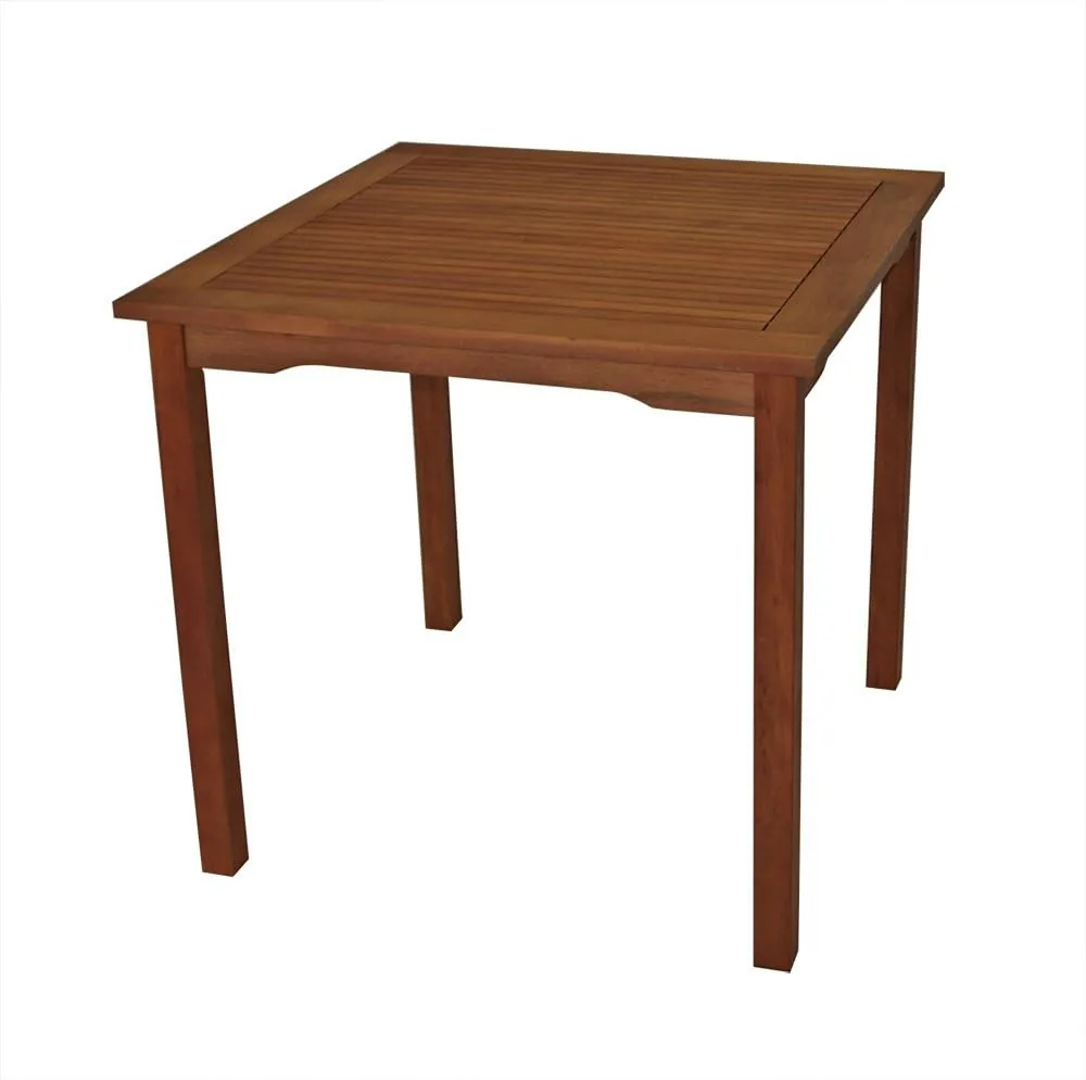 DEGAMO Gartentisch Bistrotisch Lago 75x75cm quadratische Form, aus Eukalyptus Holz, FSC®-Zertifiziert, braun geölt, Outdoor — Ansicht 3