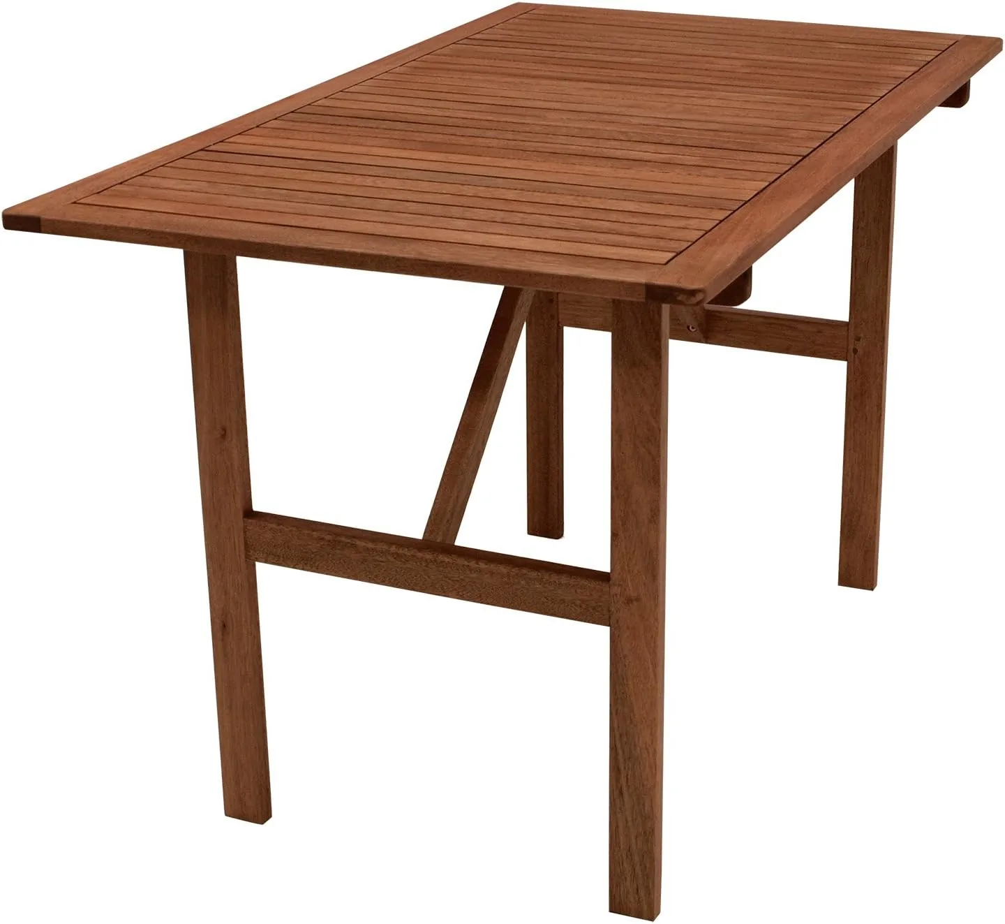 DEGAMO Gartentisch Brasilia 70x120cm rechteckig, Eukaylptus Holz braun geölt, FSC®-Zertifiziert — Ansicht 3