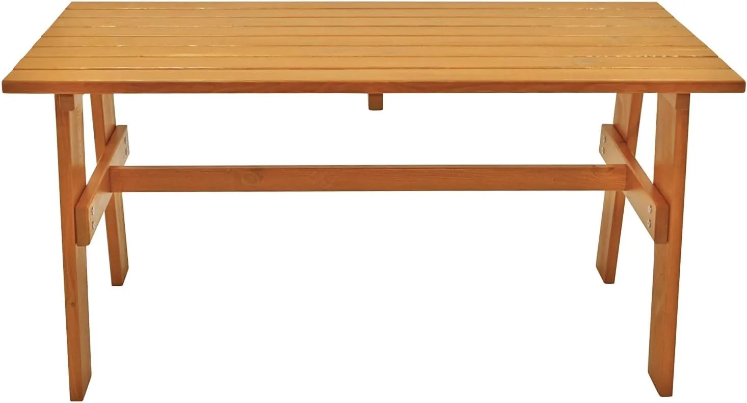 DEGAMO Gartentisch Freital 72x150cm, Massivholz Kiefer, hell lackiert — Ansicht 4