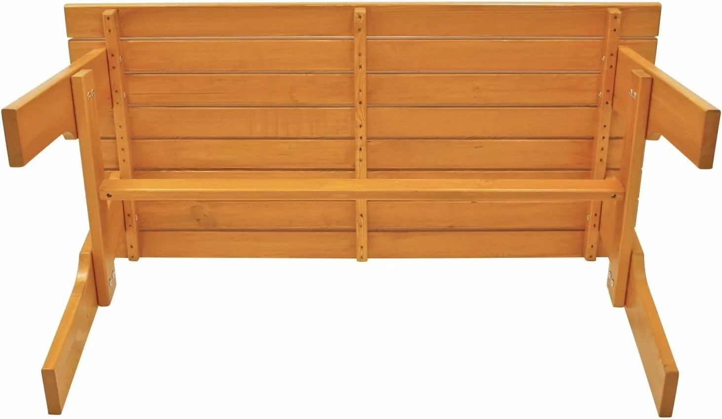 DEGAMO Gartentisch Freital 72x150cm, Massivholz Kiefer, hell lackiert — Ansicht 6