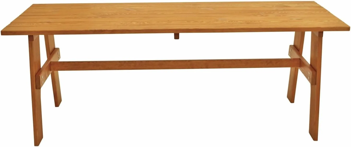 DEGAMO Gartentisch Holztisch Freital XXL 72x200cm rechteckig, massives Kiefernholz hell lackiert, stabil, Outdoor — Ansicht 4