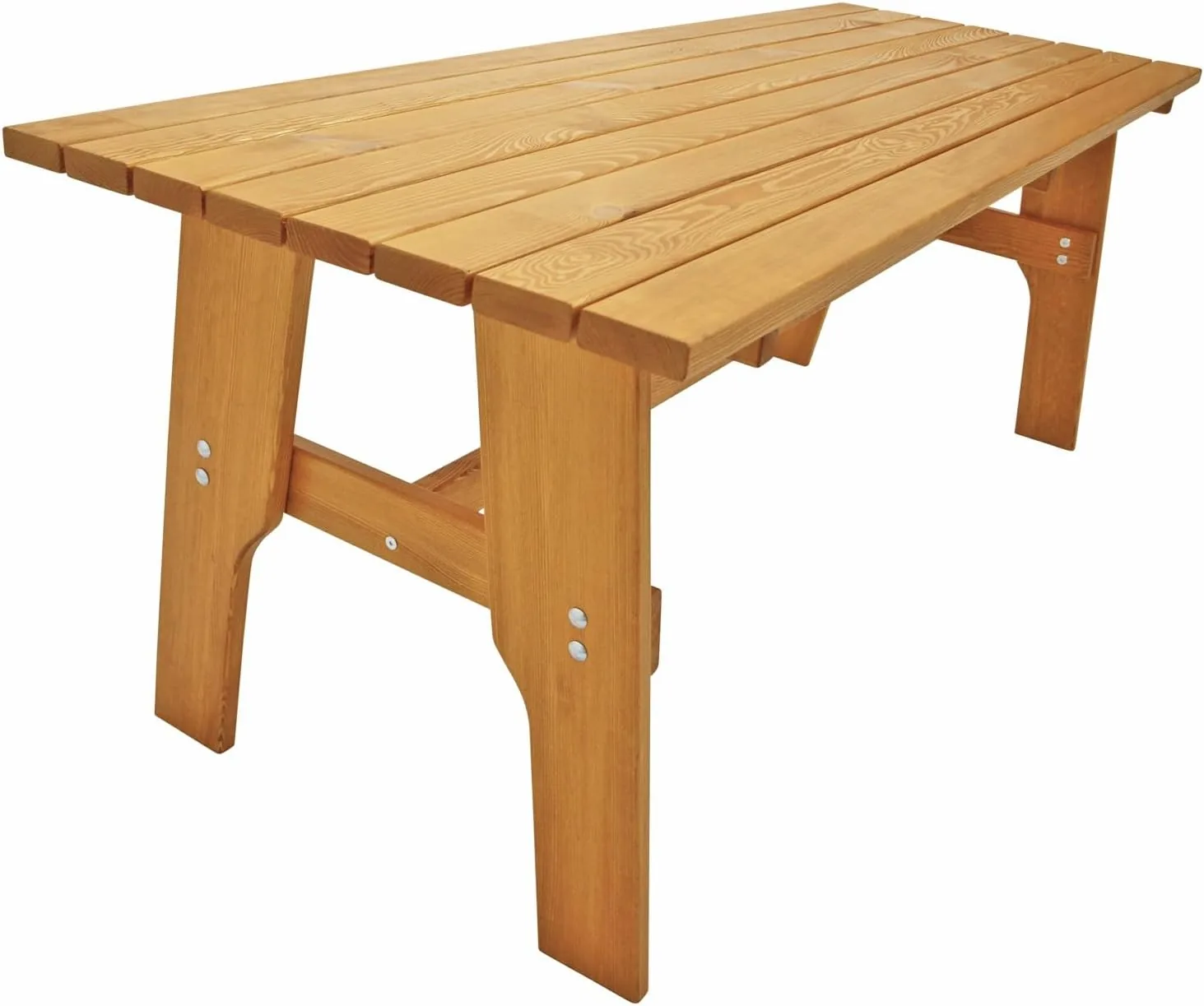 DEGAMO Gartentisch Holztisch Freital XXL 72x200cm rechteckig, massives Kiefernholz hell lackiert, stabil, Outdoor — Ansicht 6