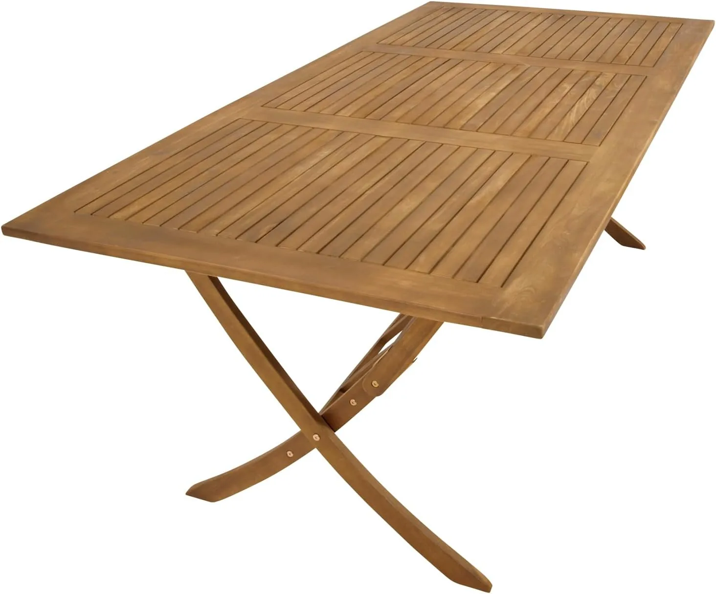 DEGAMO Gartentisch Klapptisch PARAIBA 200x100cm, Akazie braun geölt, FSC®-Zertifiziert, klappbar, Outdoor — Ansicht 3