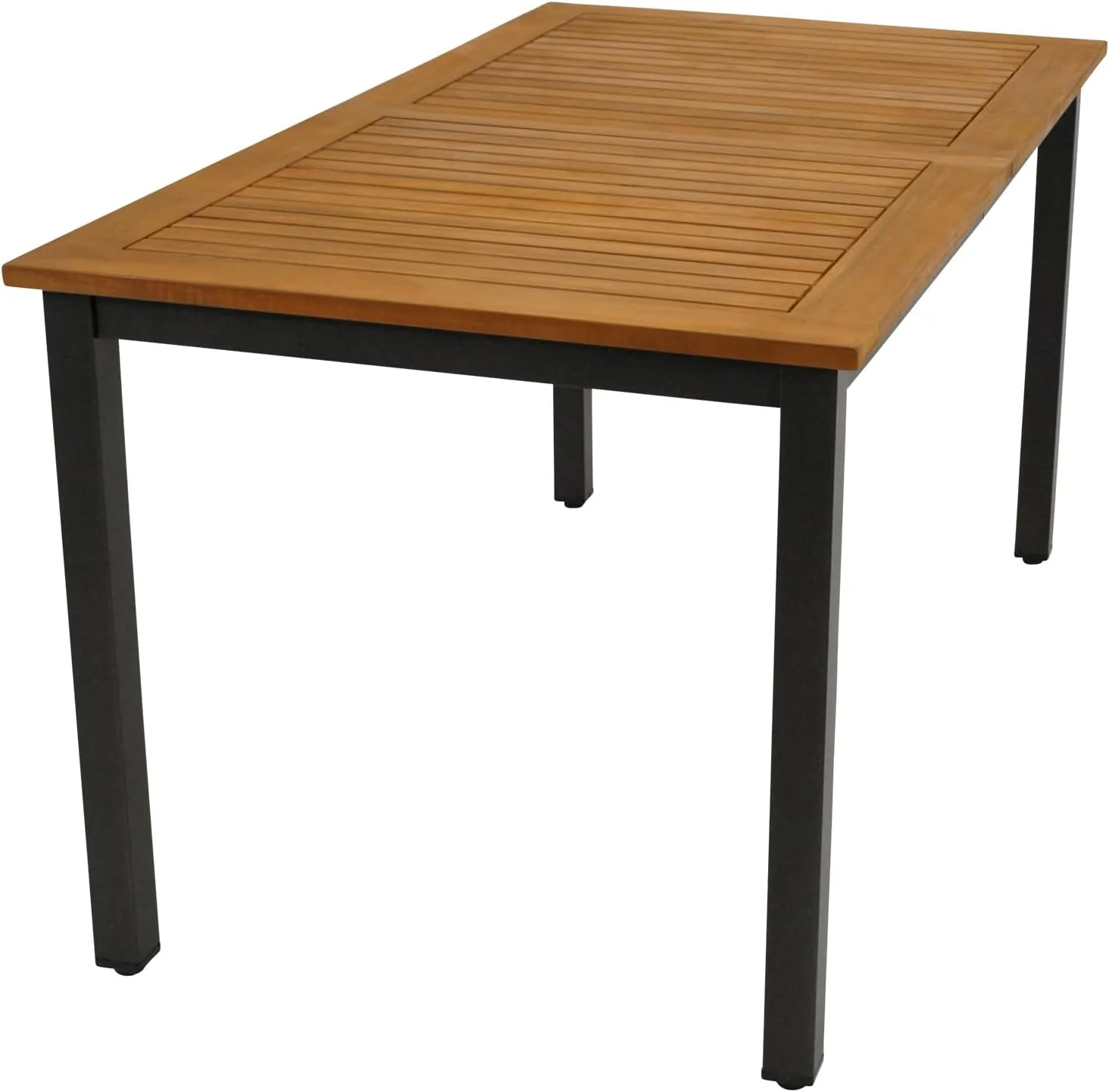 DEGAMO Gartentisch RAGUSA 150x80cm rechteckig, Metall anthrazit + Akazienholz geölt, Outdoor, FSC®-Zertifiziert — Ansicht 4