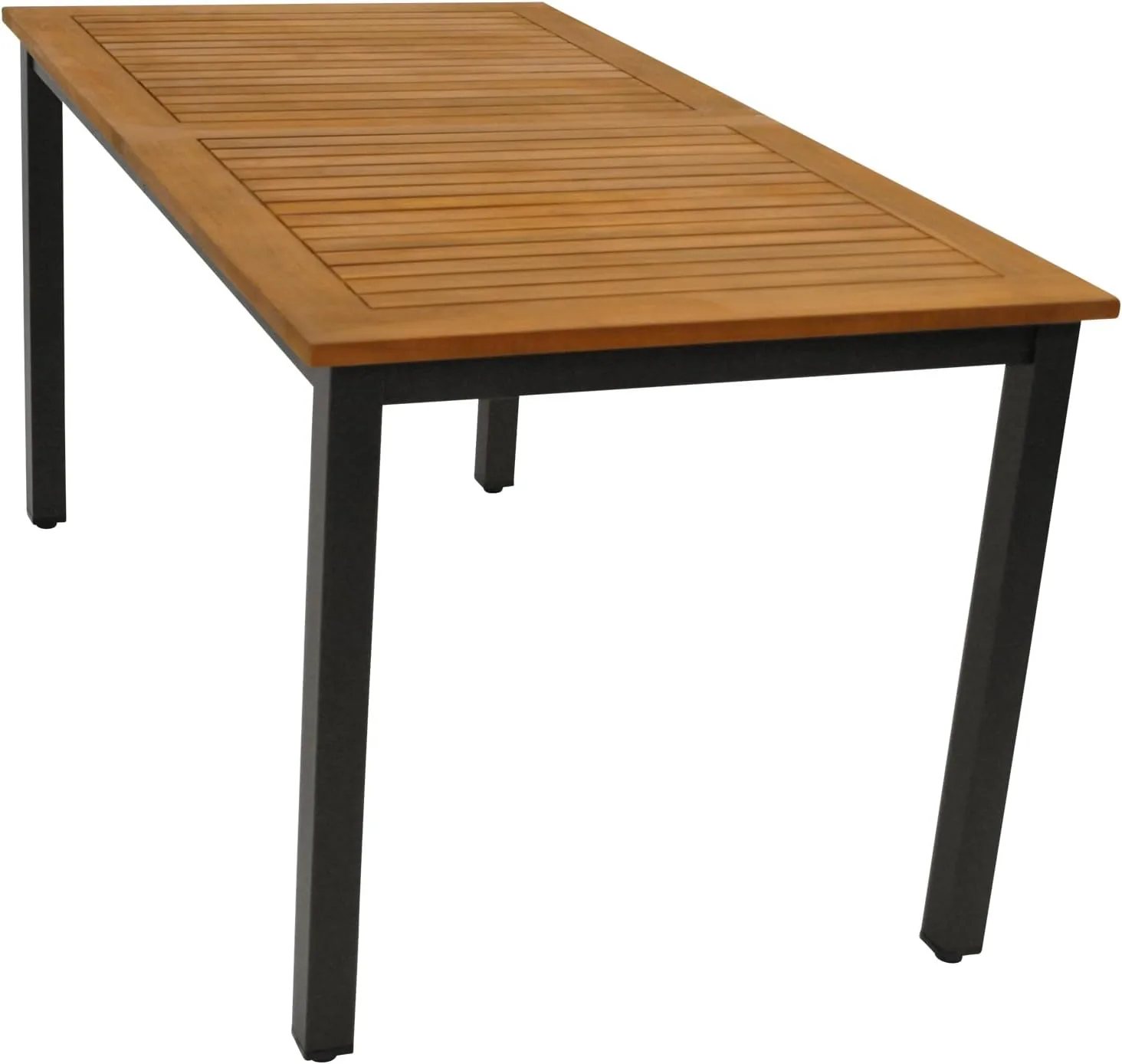 DEGAMO Gartentisch RAGUSA 150x80cm rechteckig, Metall anthrazit + Akazienholz geölt, Outdoor, FSC®-Zertifiziert — Ansicht 5