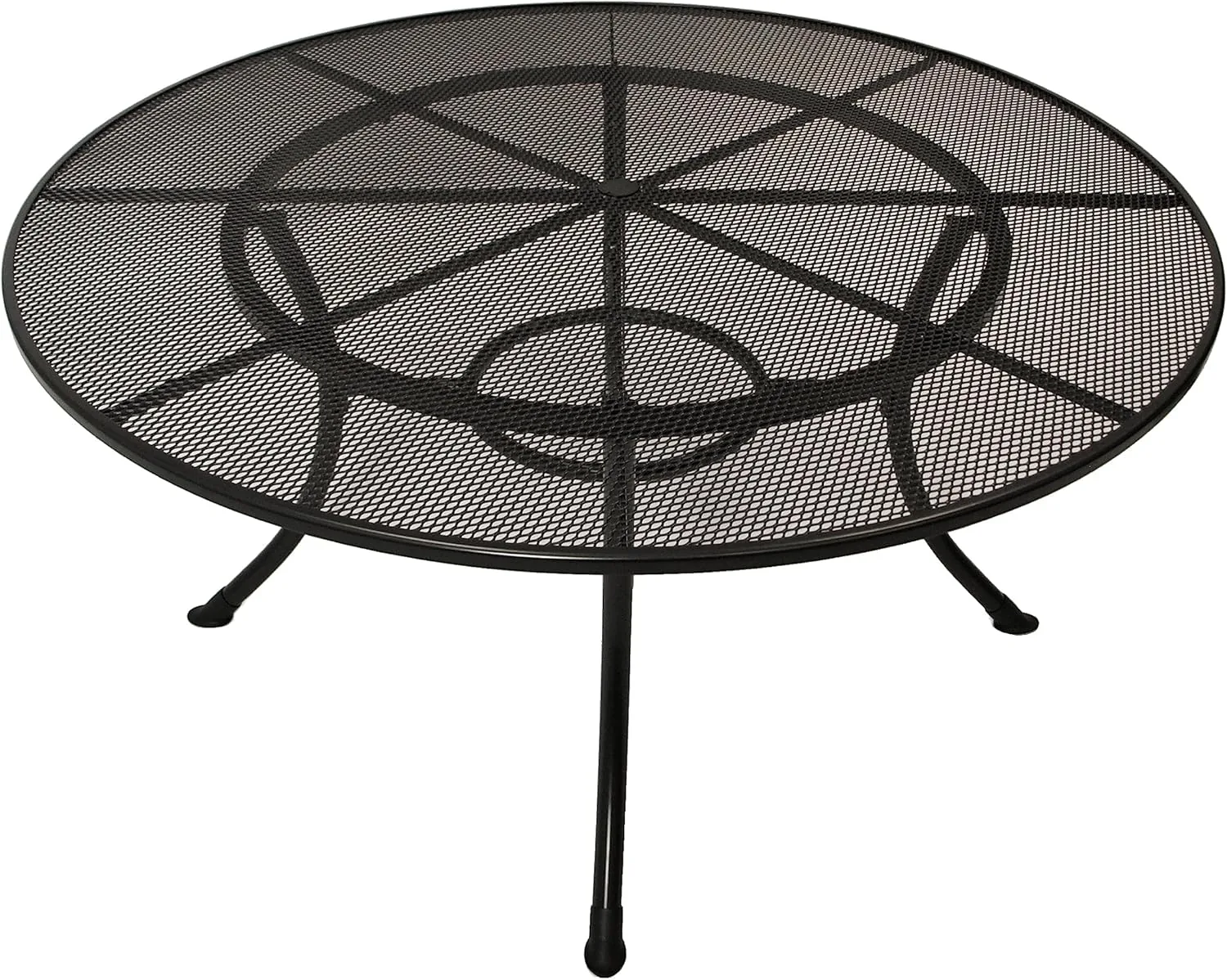 DEGAMO Gartentisch Streckmetall RIVO 150cm rund, Farbe dunkelgrau (eisengrau), wetterfest beschichtet, Outdoor — Ansicht 3