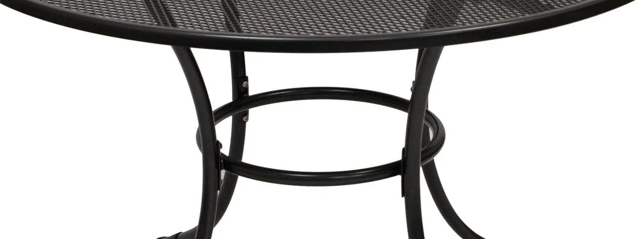 DEGAMO Gartentisch Streckmetall-Tisch RIVO 110cm rund, Stahl und Streckmetall, Farbe eisengrau, wetterfest, Outdoor — Ansicht 3